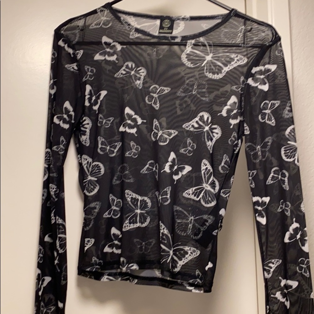 Sheer Butterfly Top